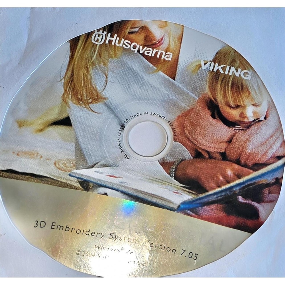 Rare CD Husqvarna Viking 3D Embroidery System Version 7.05